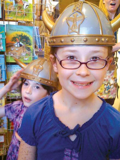 American Swedish Historical Museum - Viking helmets in shop