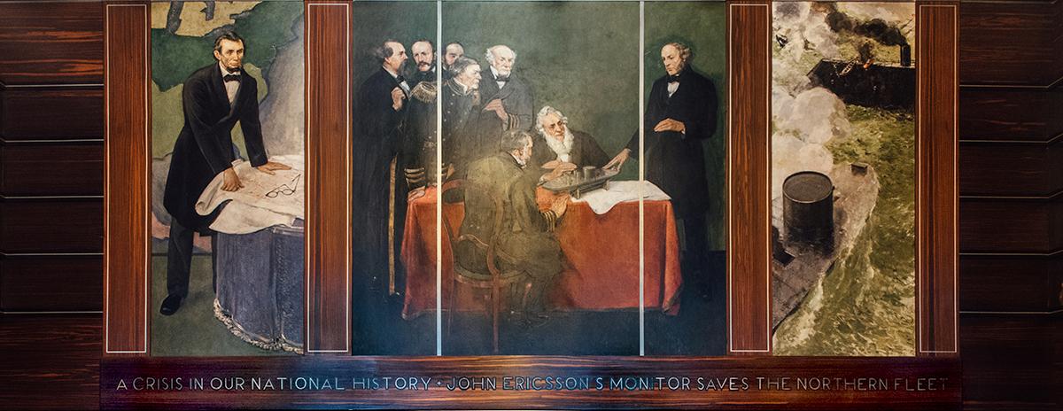 American Swedish Historical Museum - John Ericsson Room mural