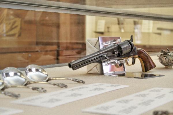 Colt model 1861 single-action Navy percussion revolver in Chicago Room