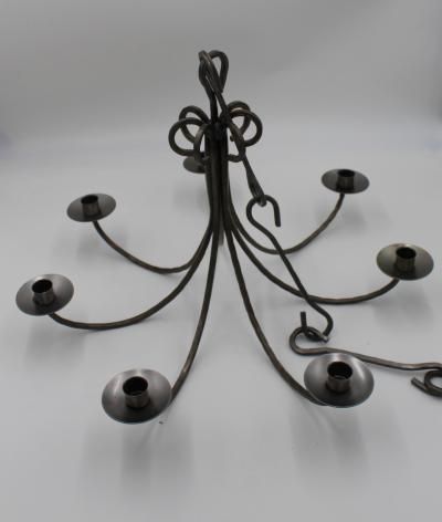 pewter chandelier