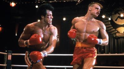 Dolph Lundgren as Ivan Drago fighting Rocky in Rocky IV