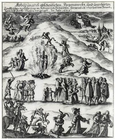 Engraving of Easter Witches