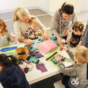 families making fabric art