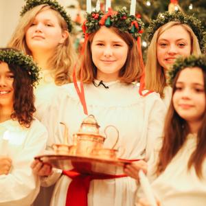 Lucia and attendants Lucia and attendants
