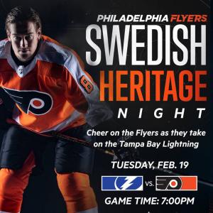 ASHM Swedish Heritage Night with the Flyers ASHM Swedish Heritage Night with the Flyers