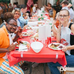 Couple Eating Crayfish